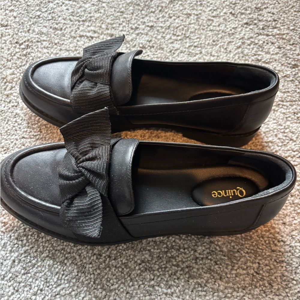 Quince Black Grosgrain Bow Loafers - Picture 11 of 11